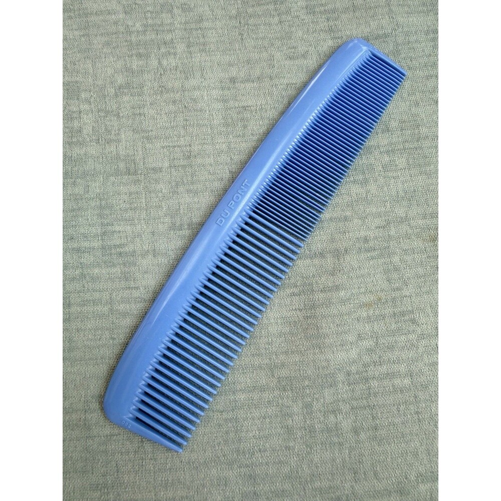 DuPont Nylon Blue 9” Comb 360 USA Made NOS Vintage Barber Hair Tool Unbreakable
